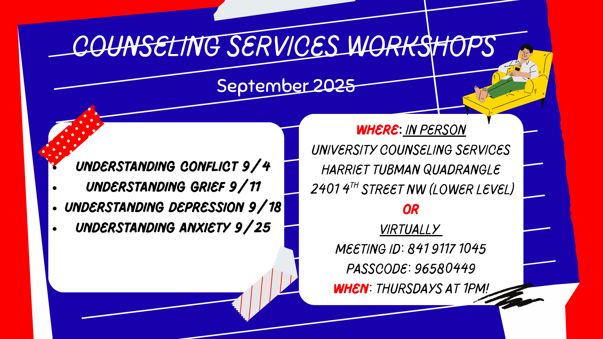 UCS Upcoming Workshops in September