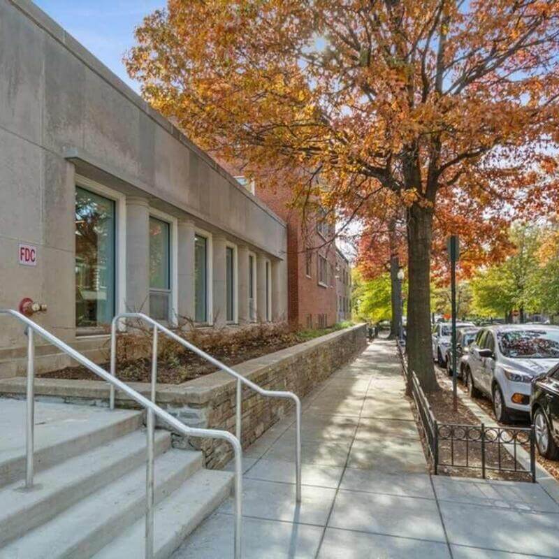 Slowe Hall nestled in tree-lined LeDroit Park