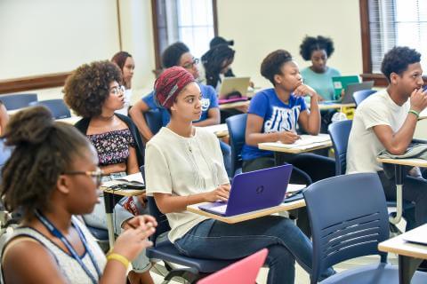 Howard students in a class.