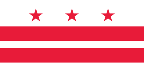 Washington, DC flag.