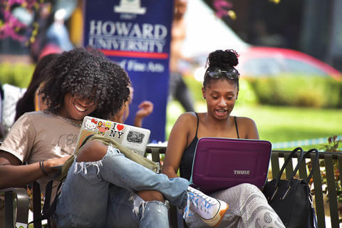 Student on Laptop